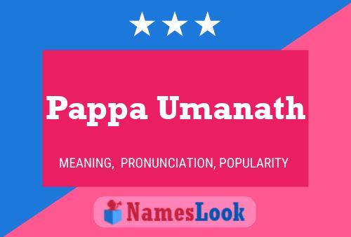 Poster del nome Pappa Umanath