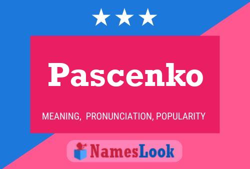 Poster del nome Pascenko