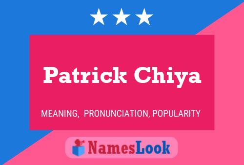 Poster del nome Patrick Chiya