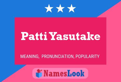 Poster del nome Patti Yasutake