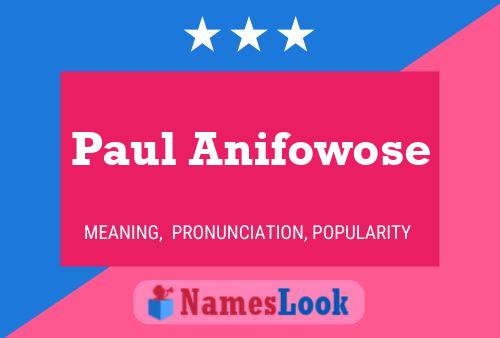 Poster del nome Paul Anifowose