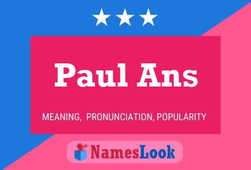 Poster del nome Paul Ans