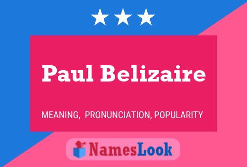 Poster del nome Paul Belizaire