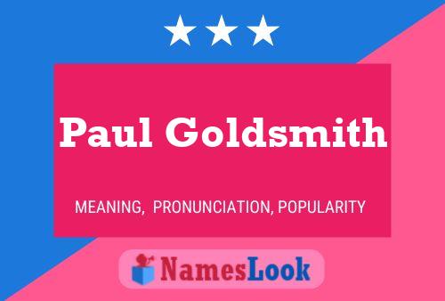 Poster del nome Paul Goldsmith