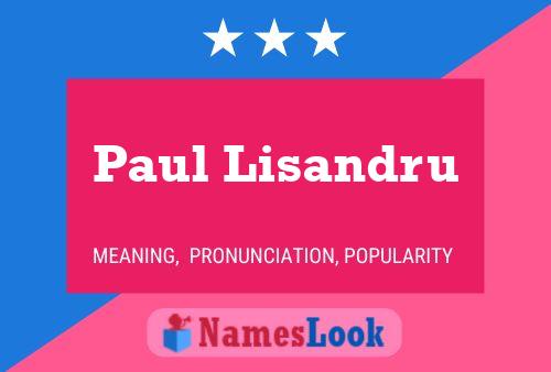 Poster del nome Paul Lisandru