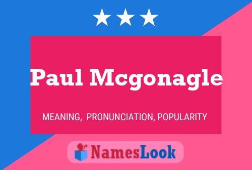 Poster del nome Paul Mcgonagle