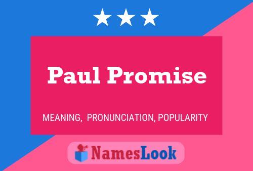 Poster del nome Paul Promise