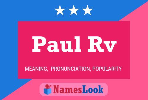 Poster del nome Paul Rv