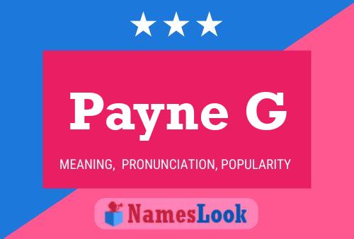 Poster del nome Payne G