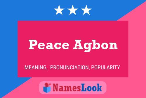 Poster del nome Peace Agbon