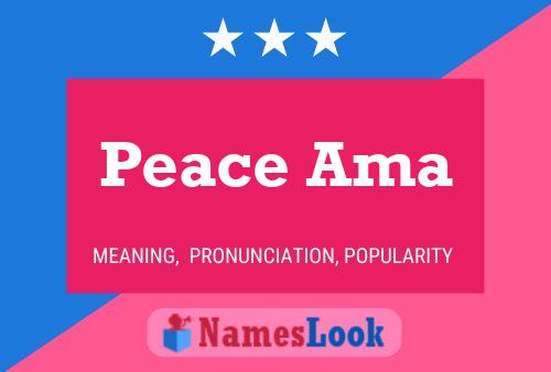 Poster del nome Peace Ama