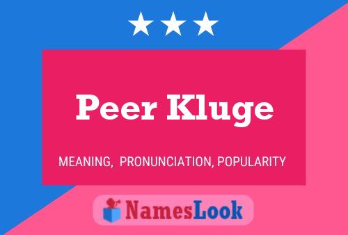 Poster del nome Peer Kluge