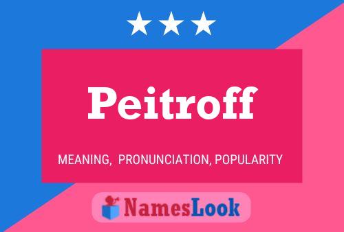 Poster del nome Peitroff