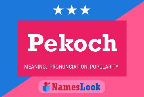 Poster del nome Pekoch