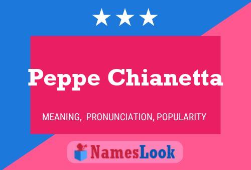 Poster del nome Peppe Chianetta