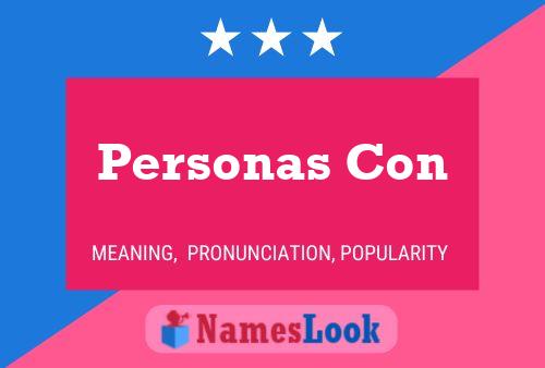 Poster del nome Personas Con