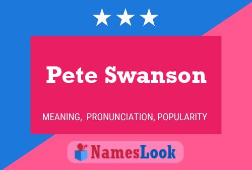 Poster del nome Pete Swanson