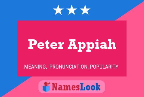 Poster del nome Peter Appiah