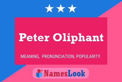 Poster del nome Peter Oliphant