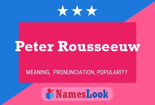 Poster del nome Peter Rousseeuw