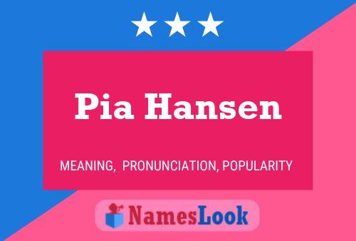 Poster del nome Pia Hansen