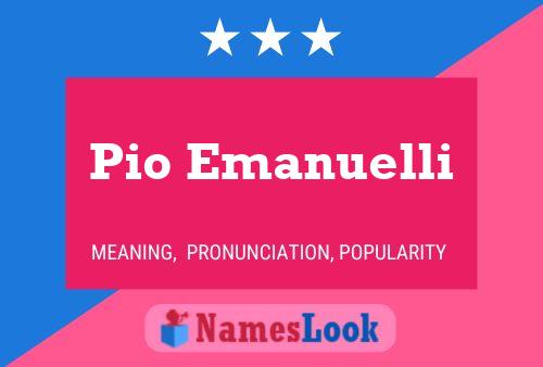 Poster del nome Pio Emanuelli