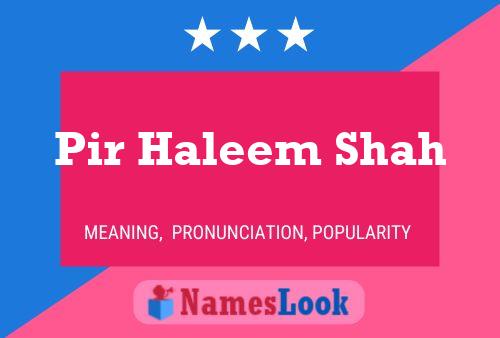 Poster del nome Pir Haleem Shah