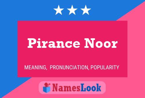 Poster del nome Pirance Noor