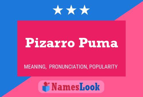 Poster del nome Pizarro Puma