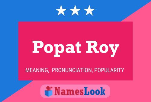 Poster del nome Popat Roy