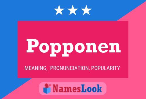 Poster del nome Popponen