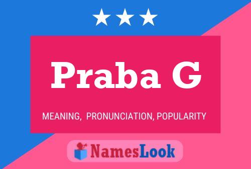 Poster del nome Praba G