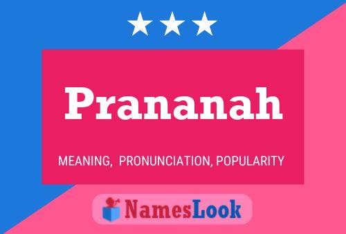 Poster del nome Prananah