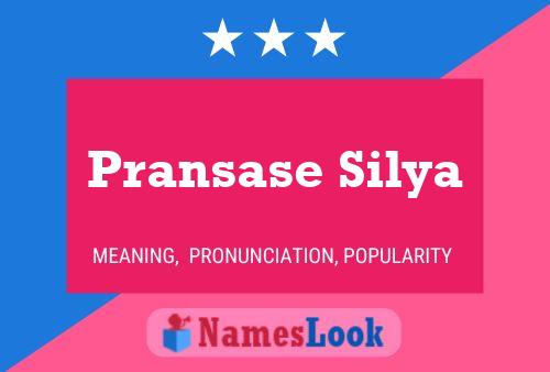 Poster del nome Pransase Silya