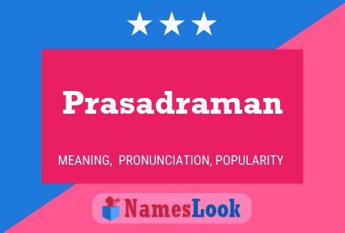 Poster del nome Prasadraman