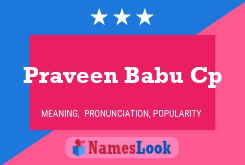 Poster del nome Praveen Babu Cp