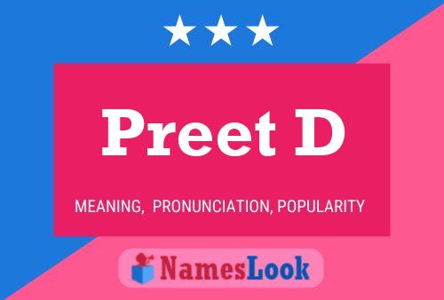 Poster del nome Preet D