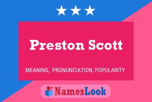 Poster del nome Preston Scott