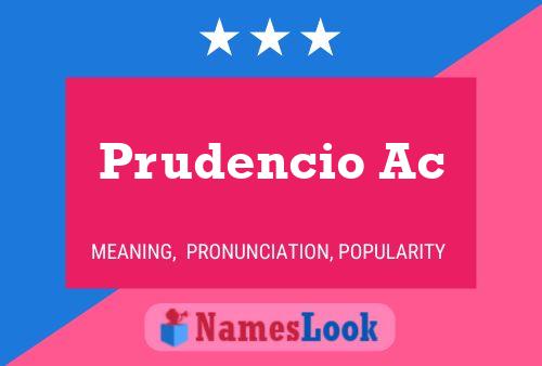 Poster del nome Prudencio Ac