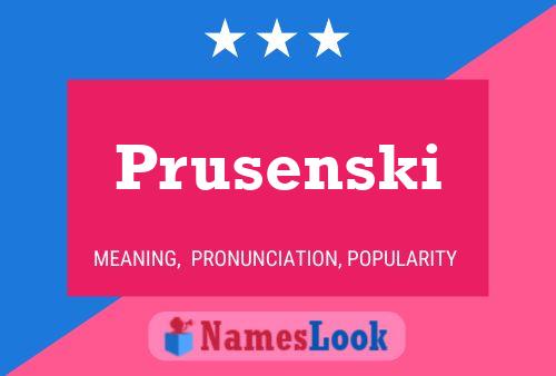 Poster del nome Prusenski