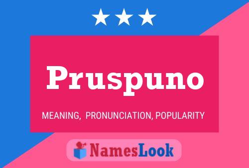 Poster del nome Pruspuno