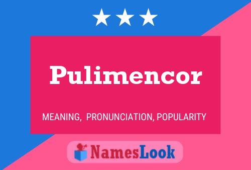 Poster del nome Pulimencor