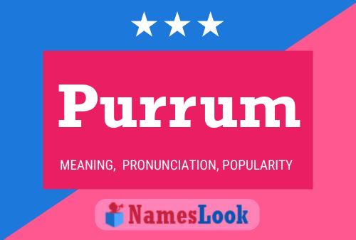 Poster del nome Purrum