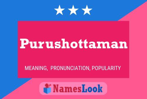 Poster del nome Purushottaman