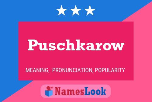 Poster del nome Puschkarow