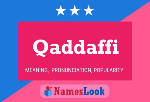 Poster del nome Qaddaffi