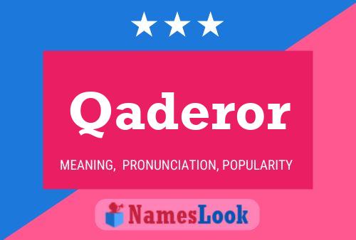 Poster del nome Qaderor