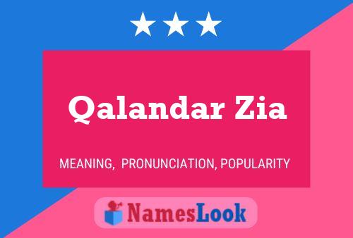 Poster del nome Qalandar Zia