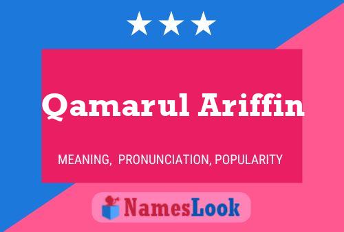 Poster del nome Qamarul Ariffin