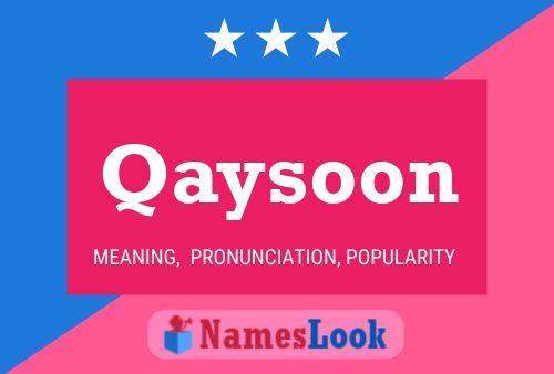 Poster del nome Qaysoon